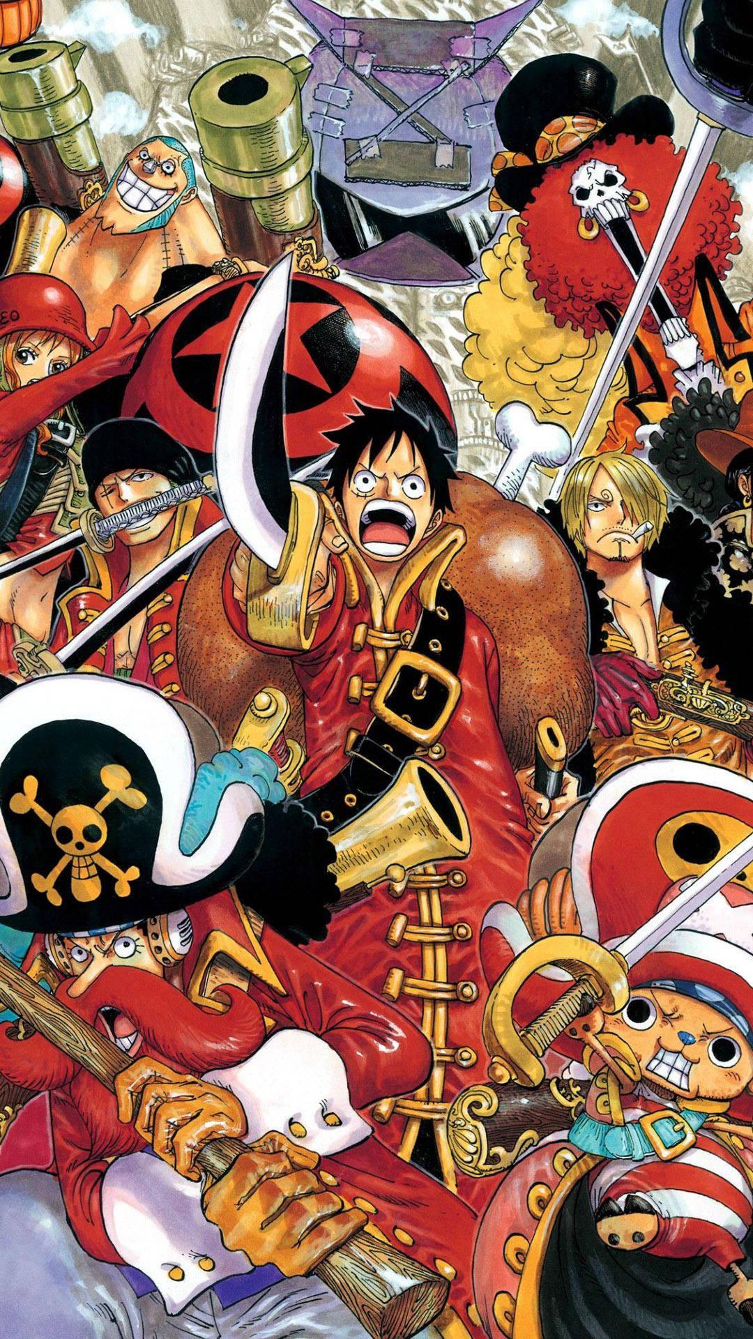 Luffy and his Straw Hat crew from the hit manga and anime series One Piece