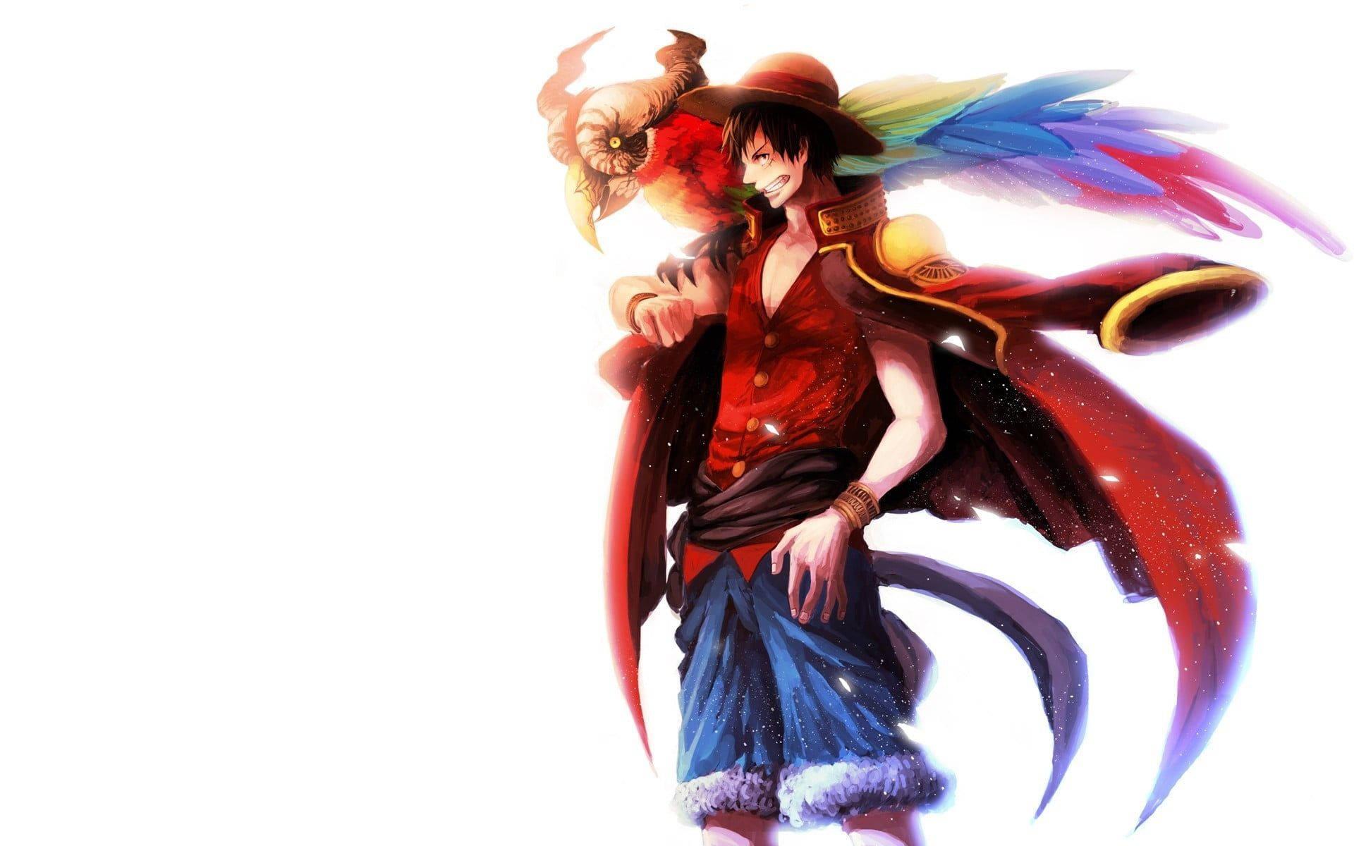 Luffy And Parrot One Piece Desktop — 1920x1200 wallpaper