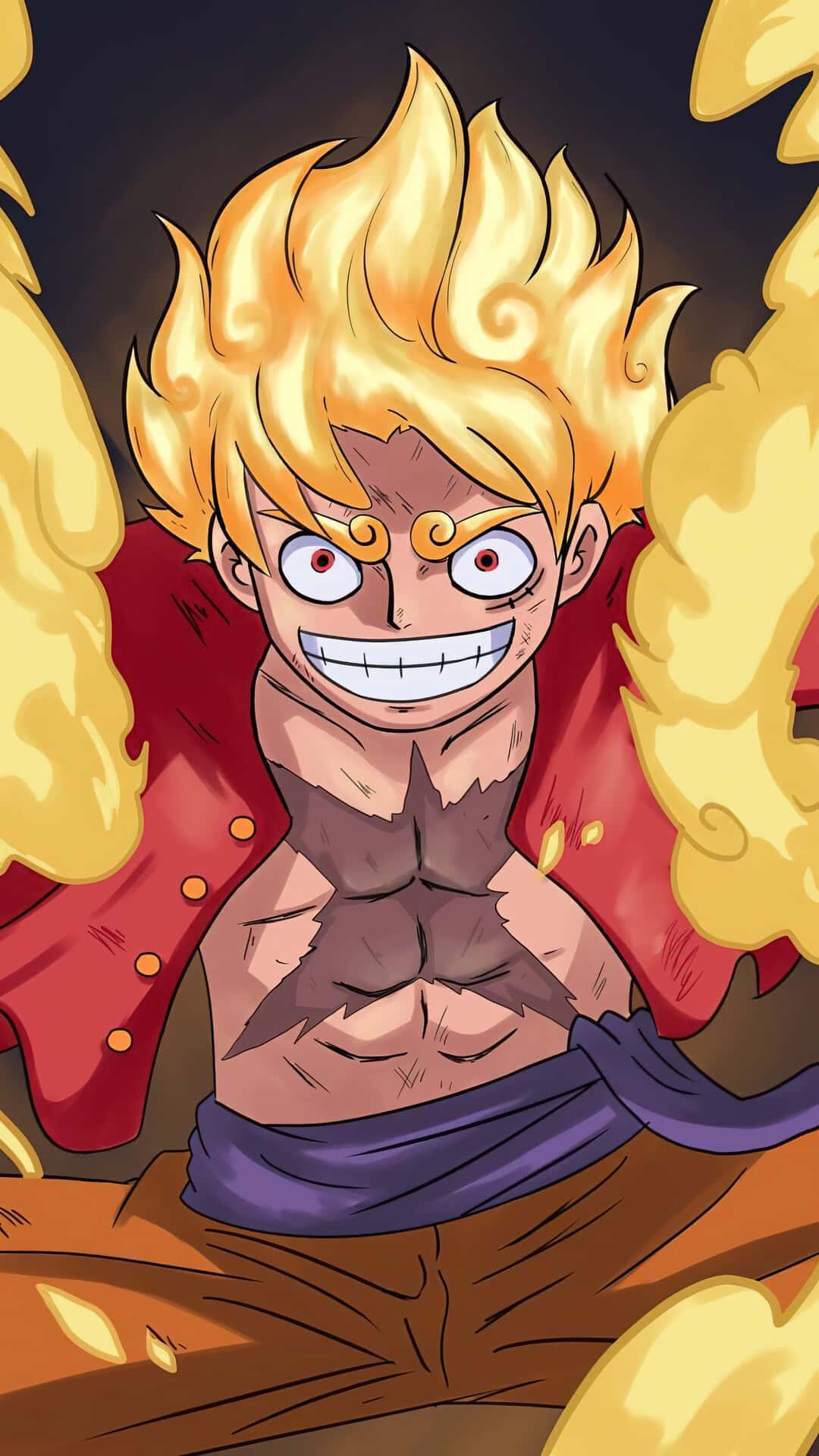 Luffy showing his rebellious nature — 1080x1920 wallpaper