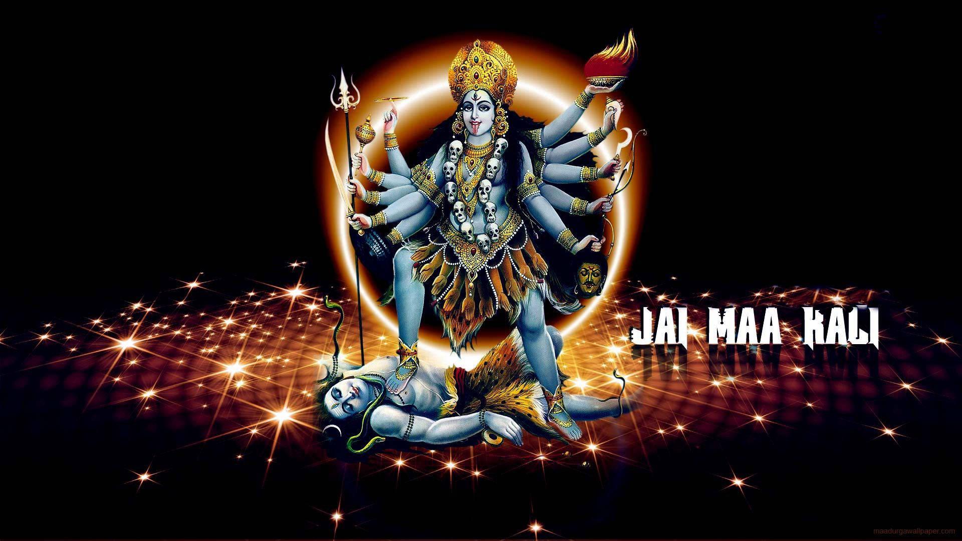 Maa Kali And Shiva Sparkle Effects — 1920x1080 wallpaper