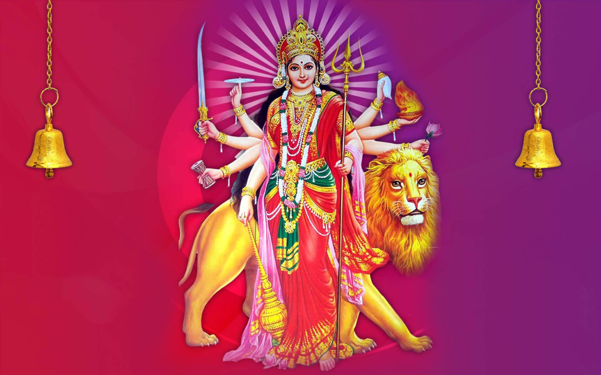 Maa Sherawali Beautiful Warrior Goddess — 1920x1200 wallpaper