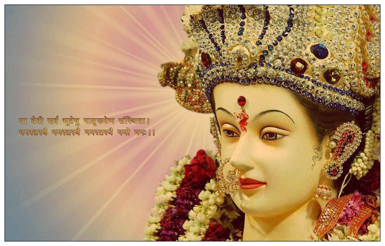 Maa Sherawali Goddess Divine Face — 1600x1024 wallpaper