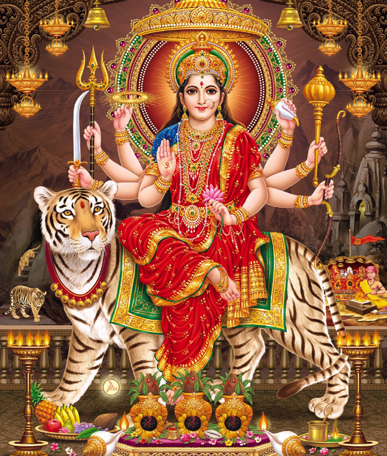 Maa Sherawali Goddess Temple Poster — 1630x1920 wallpaper