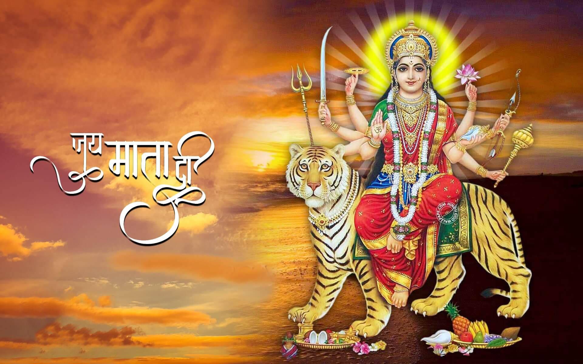 Maa Sherawali Hindu Mother Goddess — 1920x1200 wallpaper