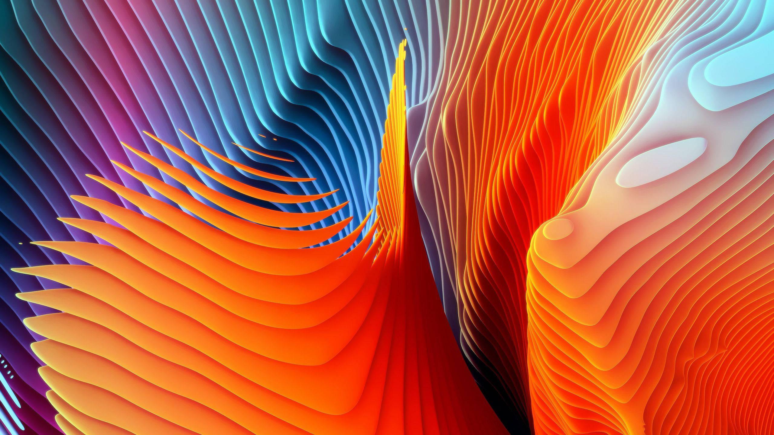 MacBook Pro Orange Art — 2560x1440 wallpaper