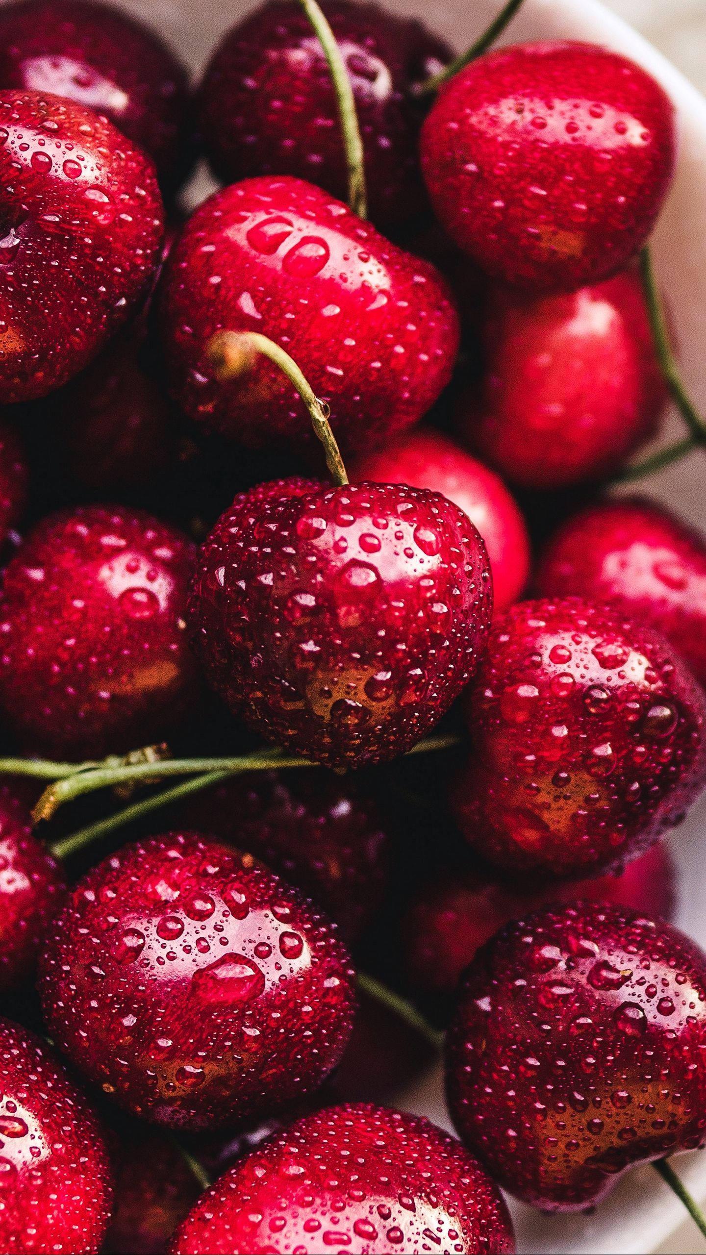 Macro Cherries Oppo A5s — 1440x2560 wallpaper
