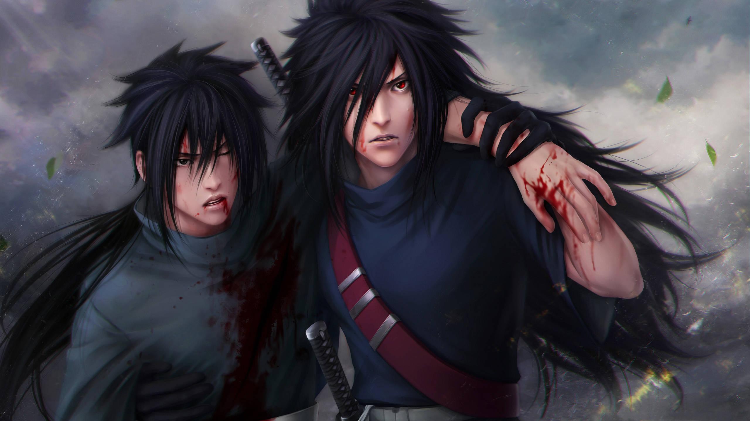 Madara and Izuna, Legendary Brothers of the Uchiha Clan — 2560x1440 wallpaper