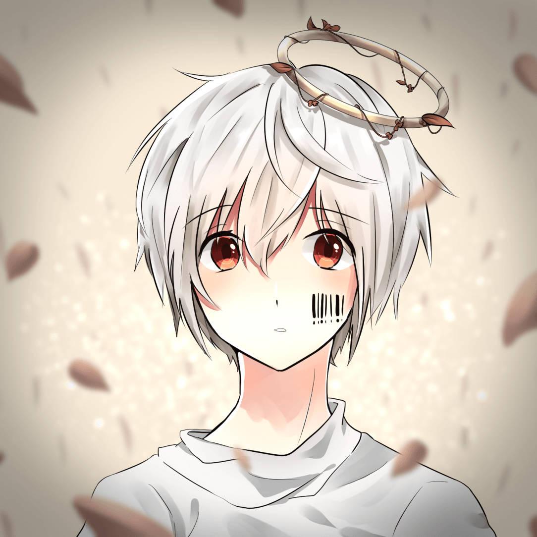 Mafumafu With A Halo Cute Boy Cartoon — 1084x1084 wallpaper