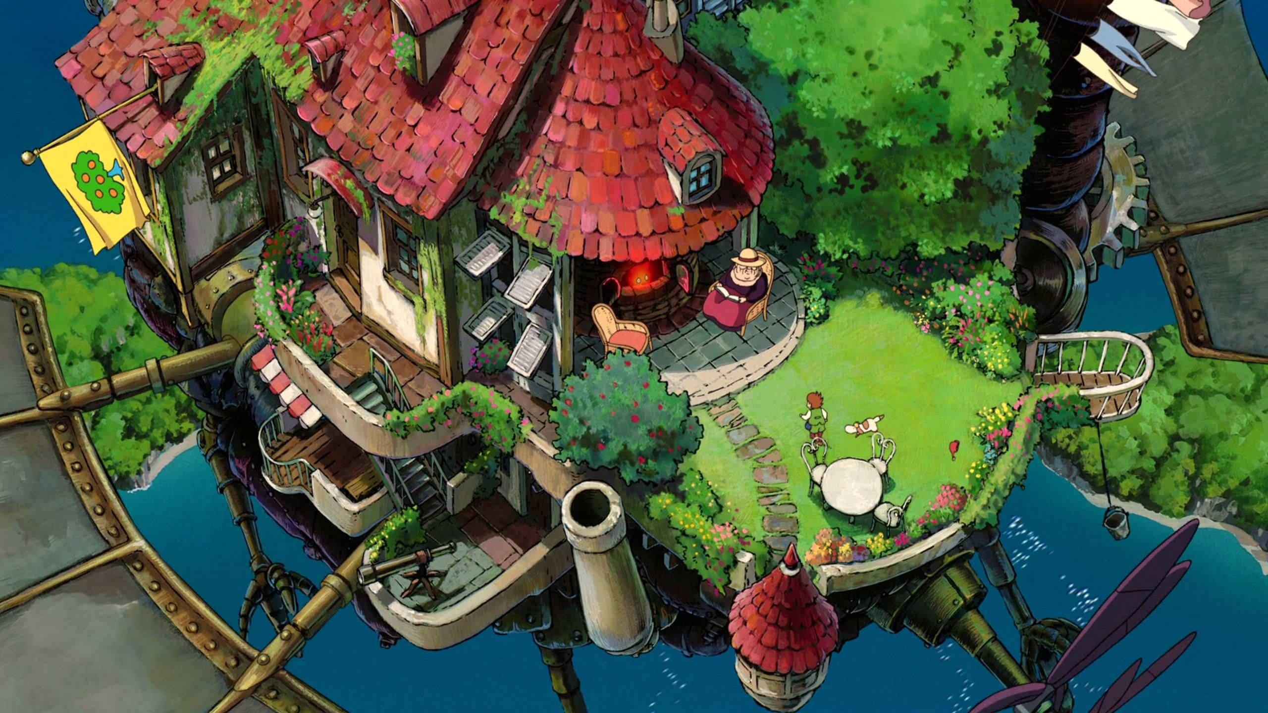 Magical Adventure Awaits in Howl's Moving Castle — 2560x1440 wallpaper