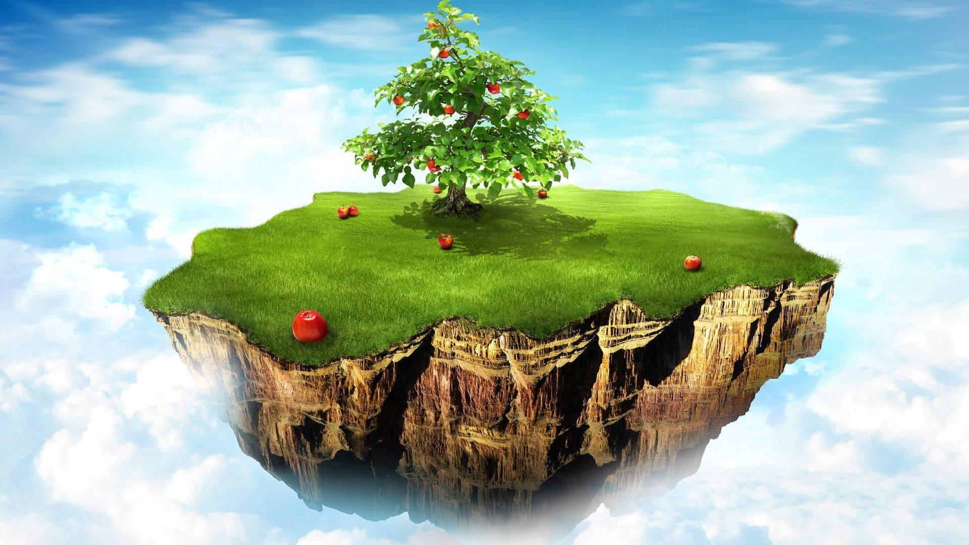 Magical Island in the Clouds — 1920x1080 wallpaper