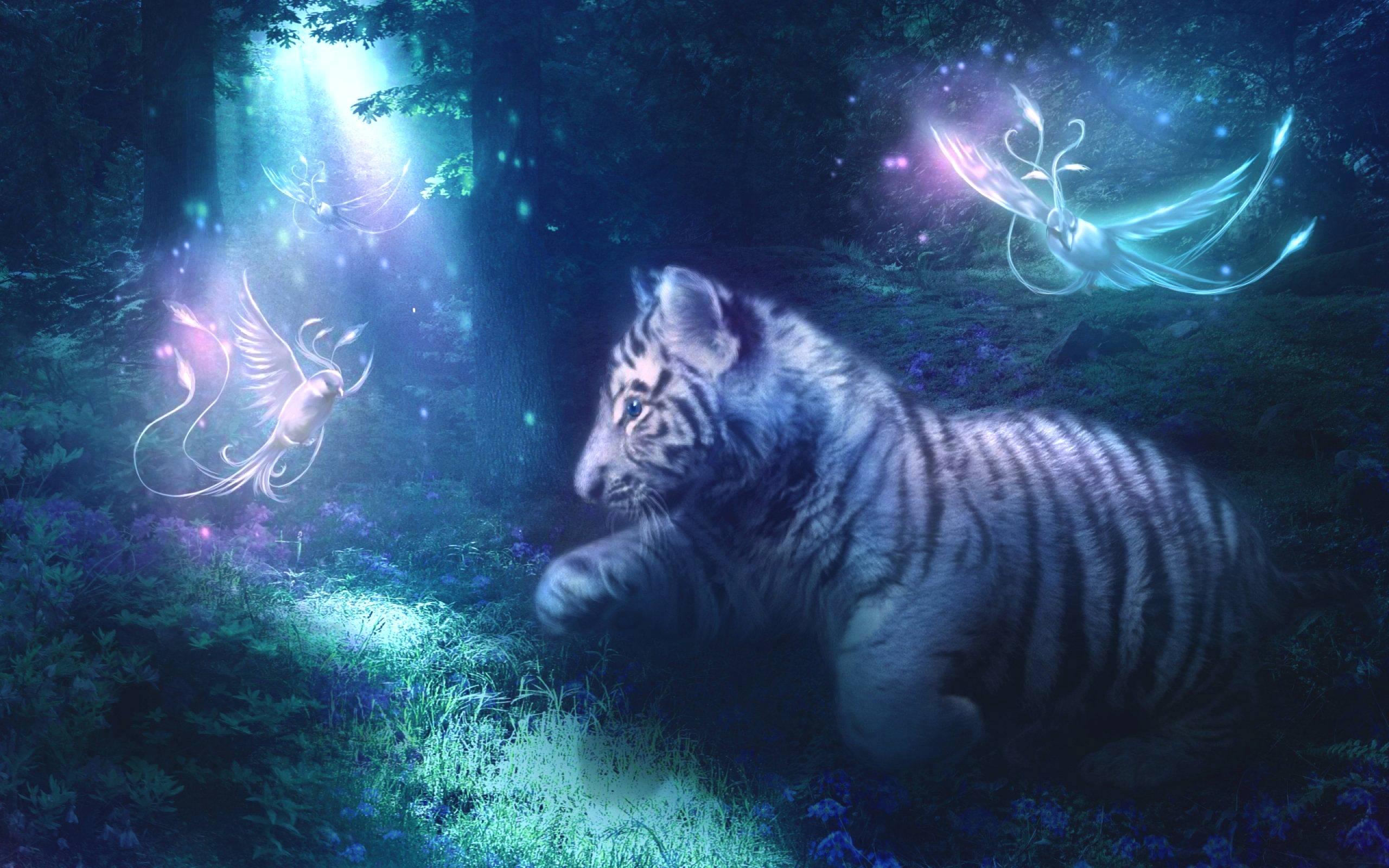 Magical Tiger Artwork — 2560x1600 wallpaper