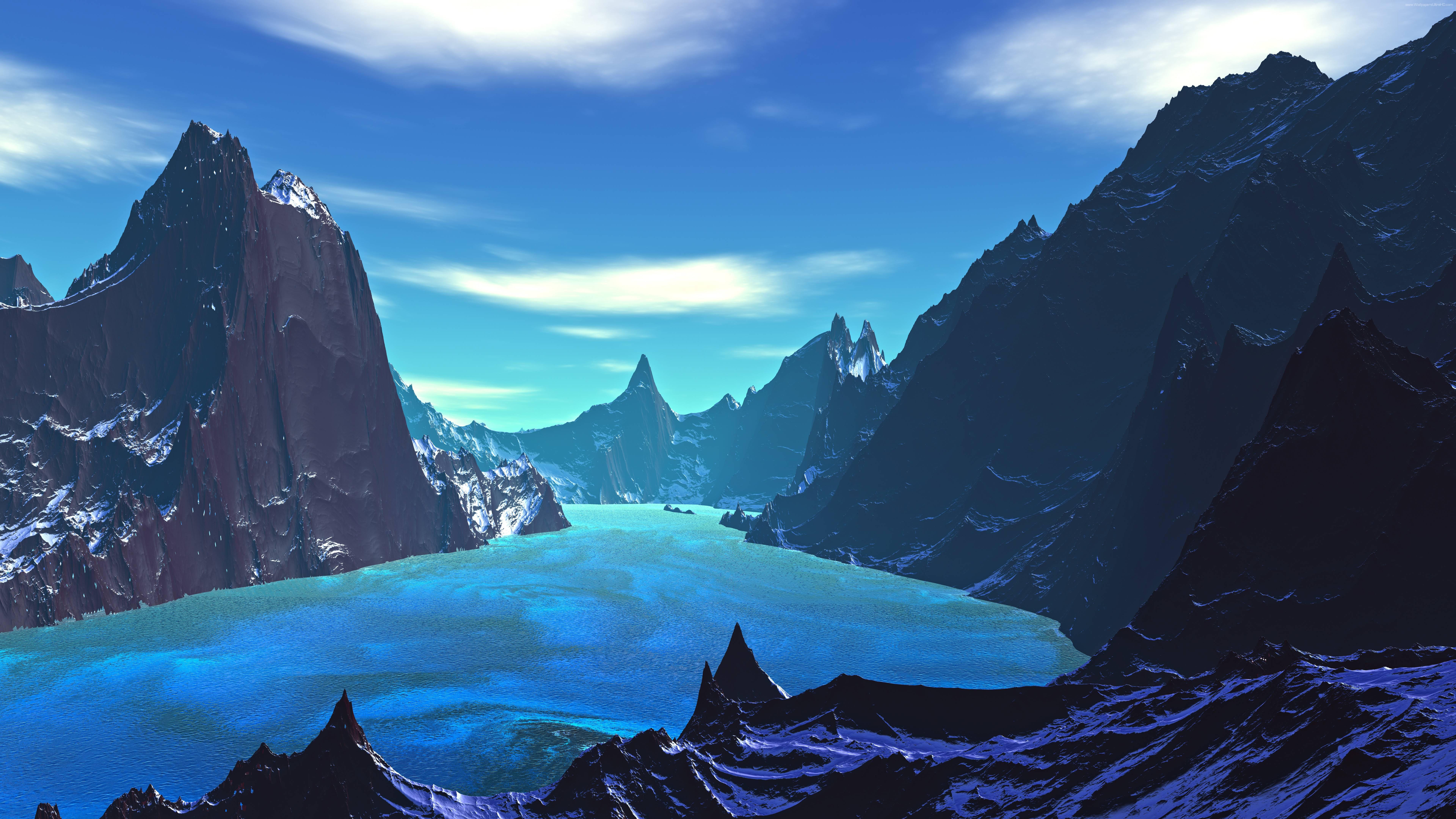 Magnificent Blue Lake — 7680x4320 wallpaper