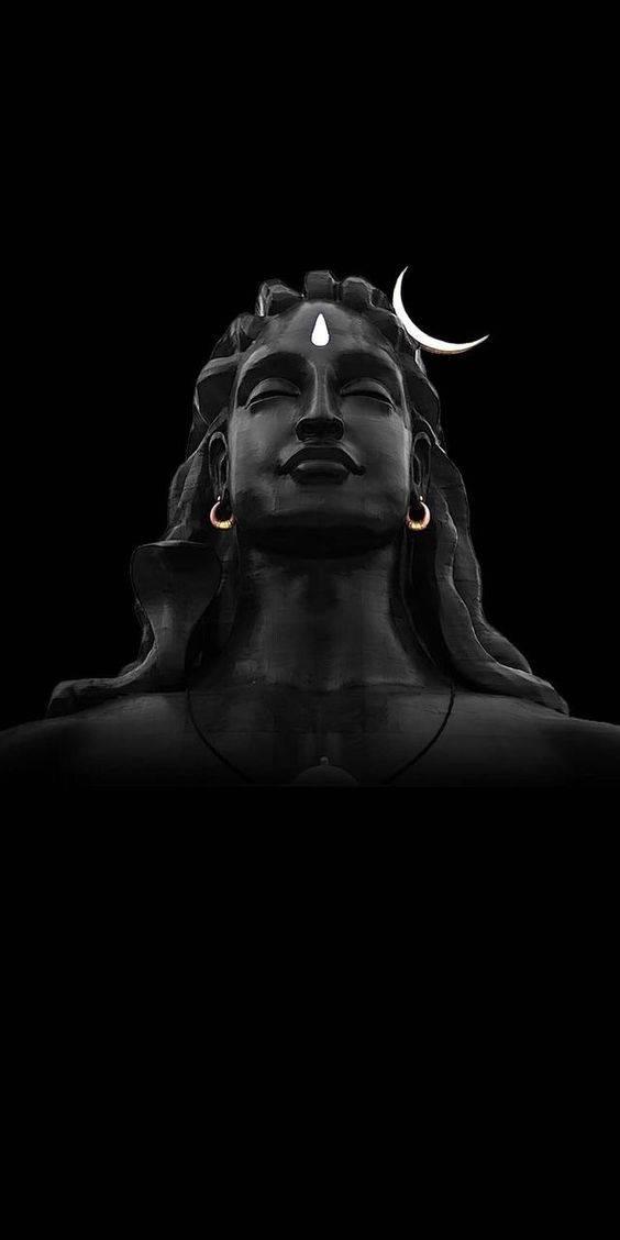 Mahadev Full HD Black Sculpture