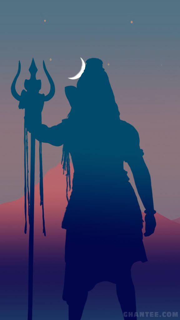 Mahadev silhouette bei dämmerung hd