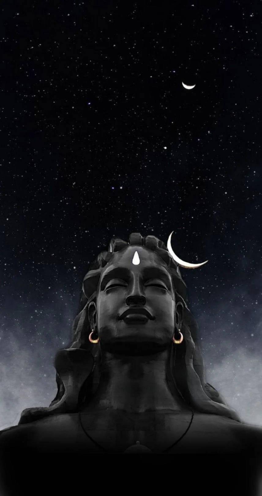 Mahadev Statue Under The Nightsky HD