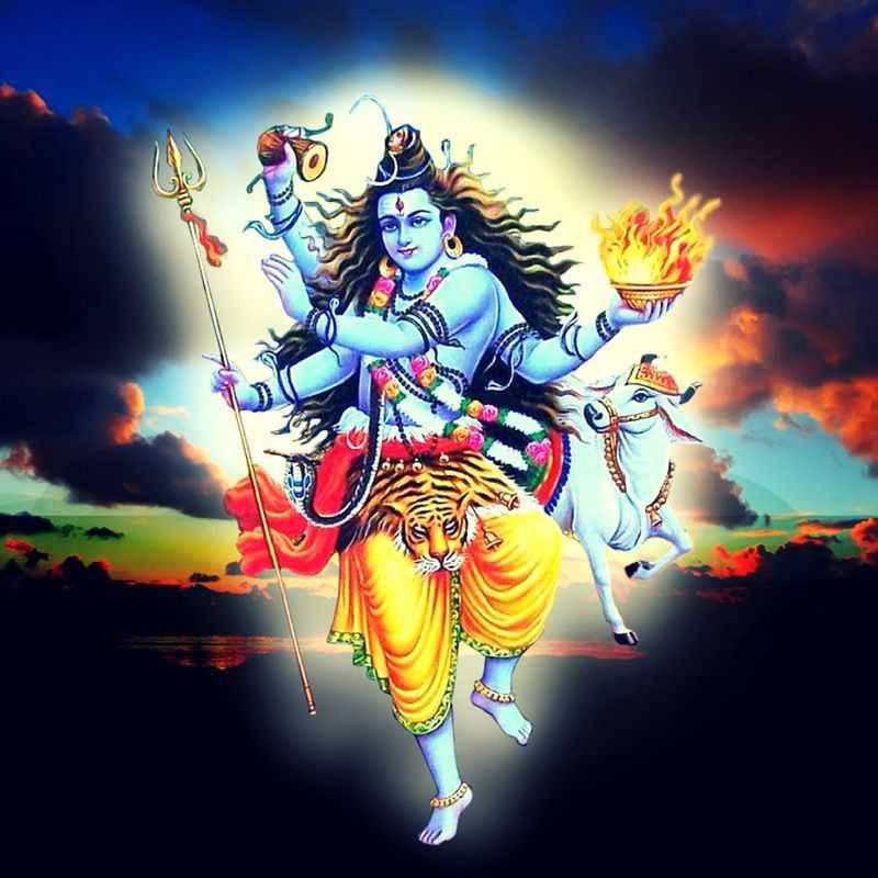 Mahakal Colorful Dark Sky