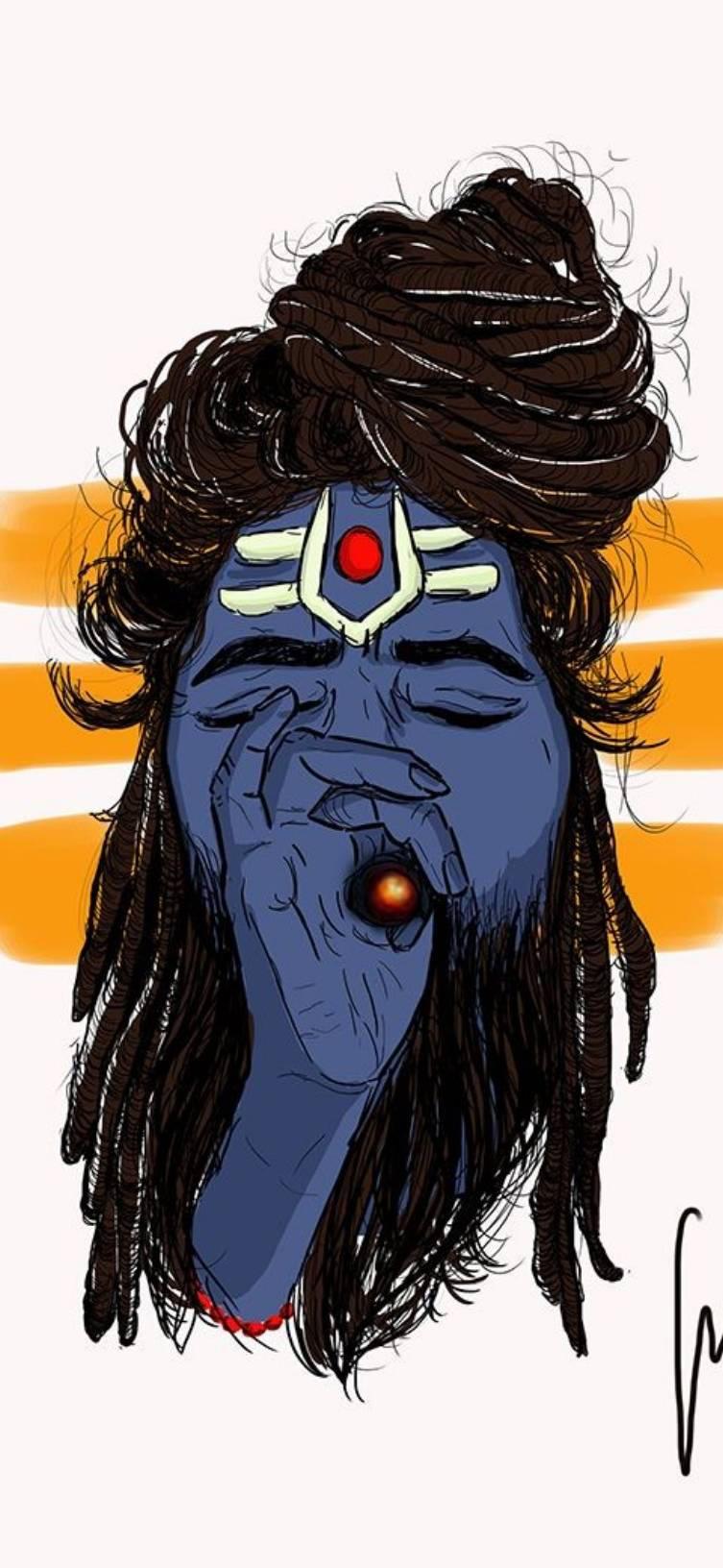 Mahakal Head Art