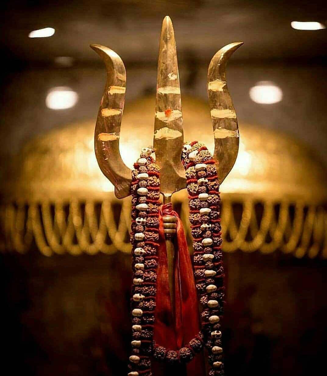 Mahakal Trishula Garland Skull