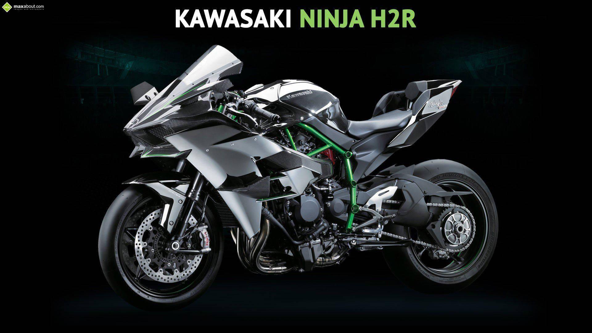 Majestic Silver Kawasaki Ninja H2R in Action — 1920x1080 wallpaper