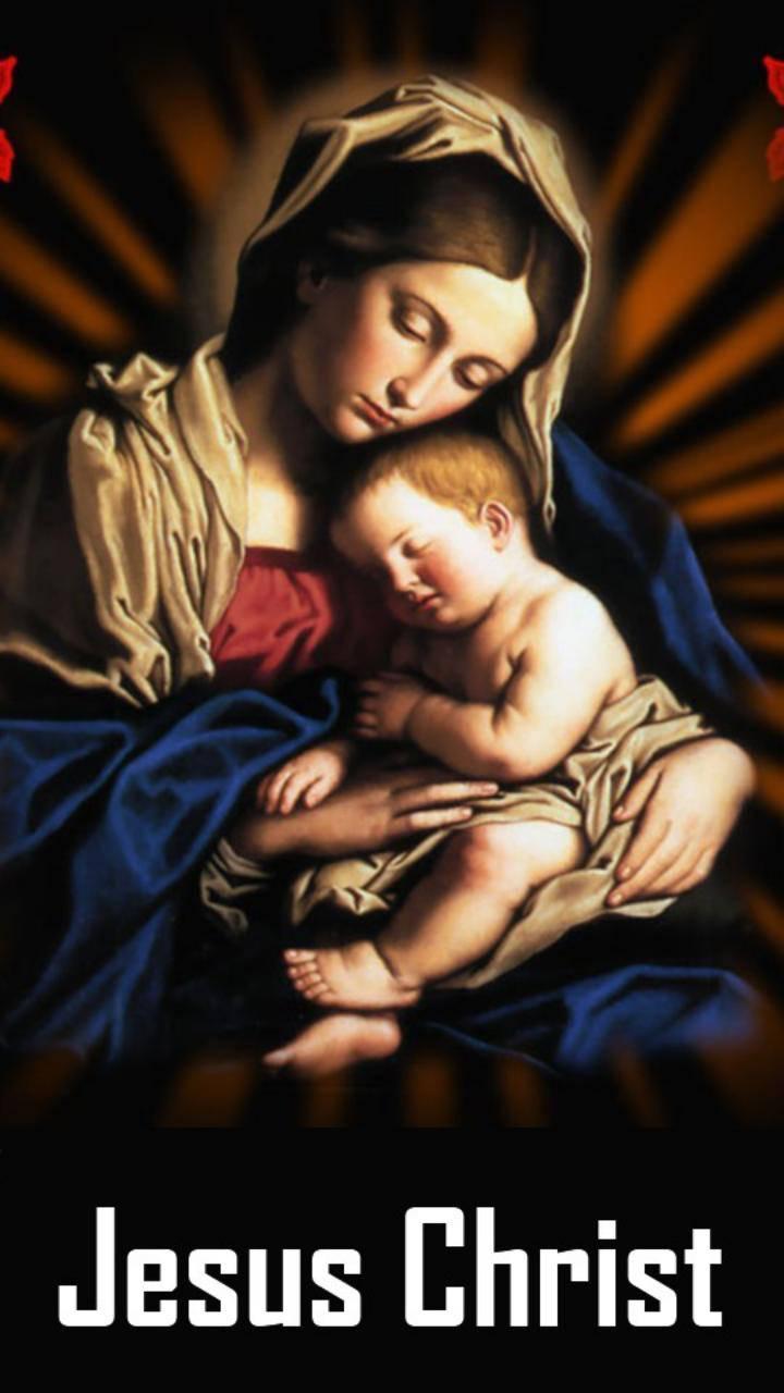 Mama Mary And Christ Jesus Phone — 720x1280 wallpaper