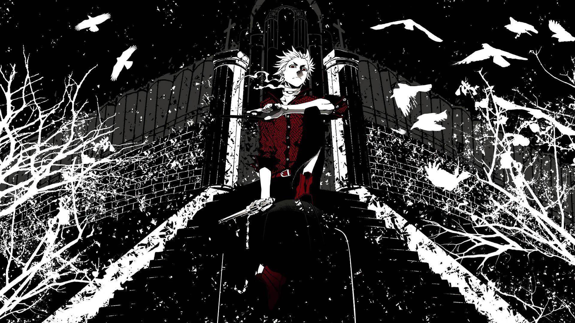 Man In Red Dark Anime — 1920x1080 wallpaper