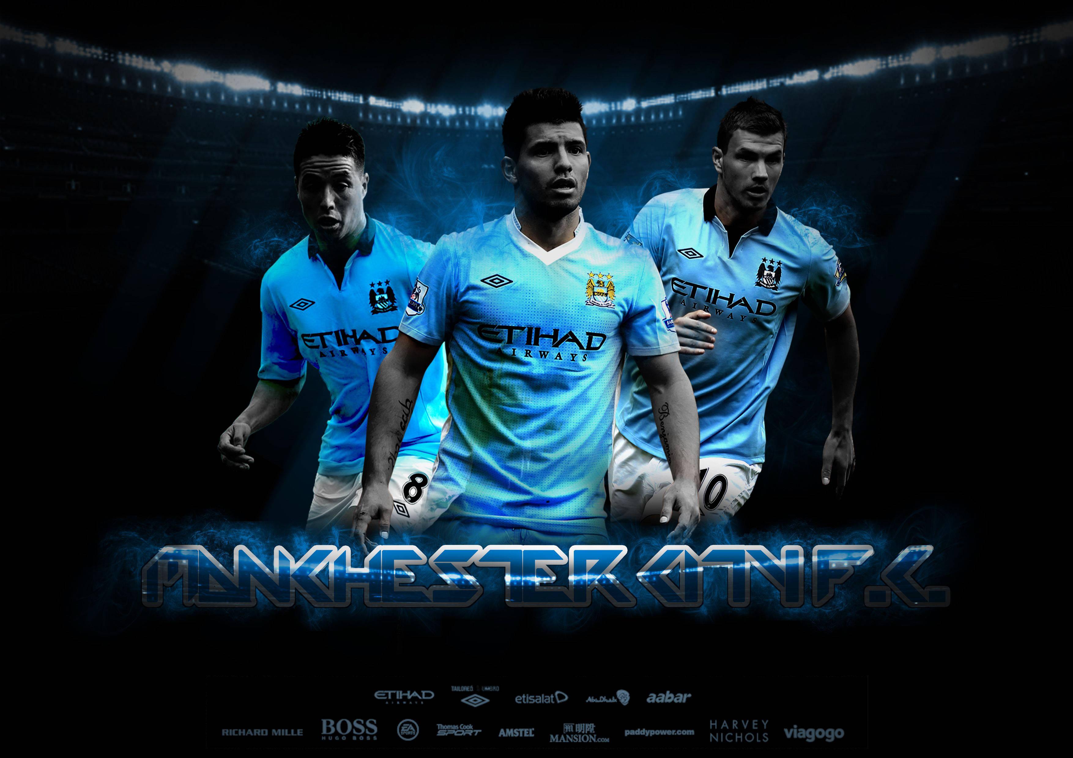 Manchester City Trio Shine in Etihad Stadium — 3508x2480 wallpaper