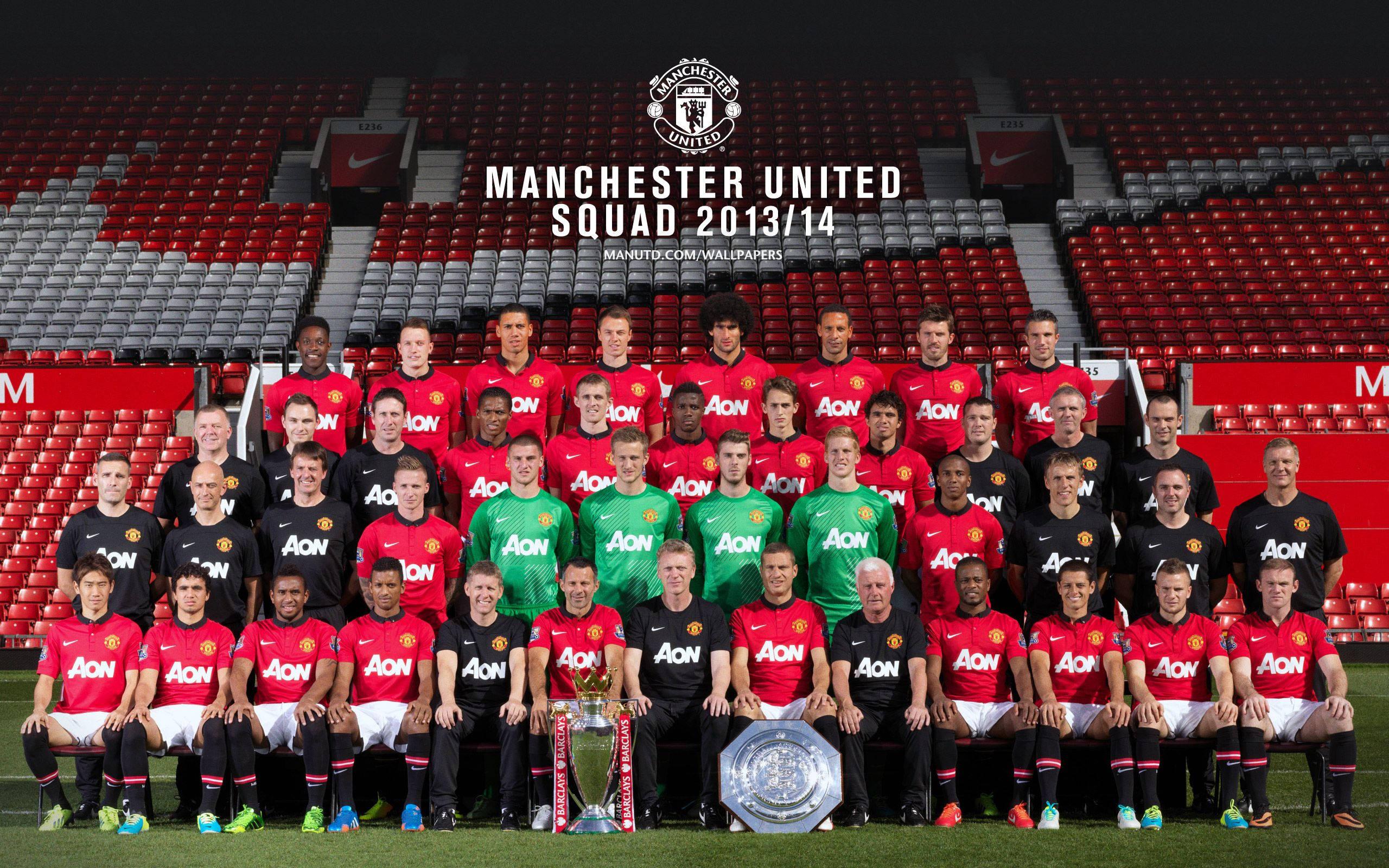 Manchester United 2013-2014 Squad — 2560x1600 wallpaper
