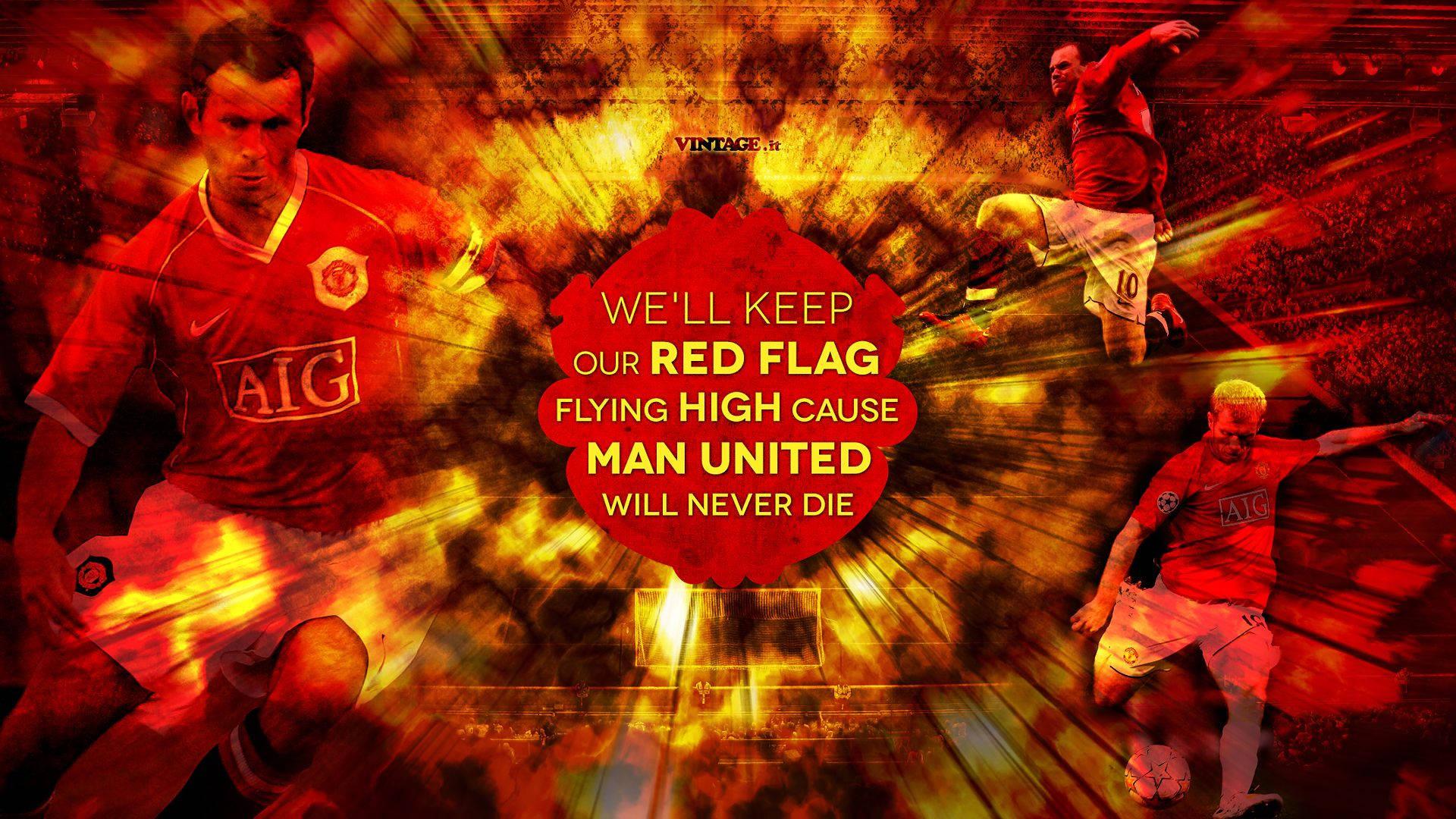 Manchester United Red Poster — 1920x1080 wallpaper
