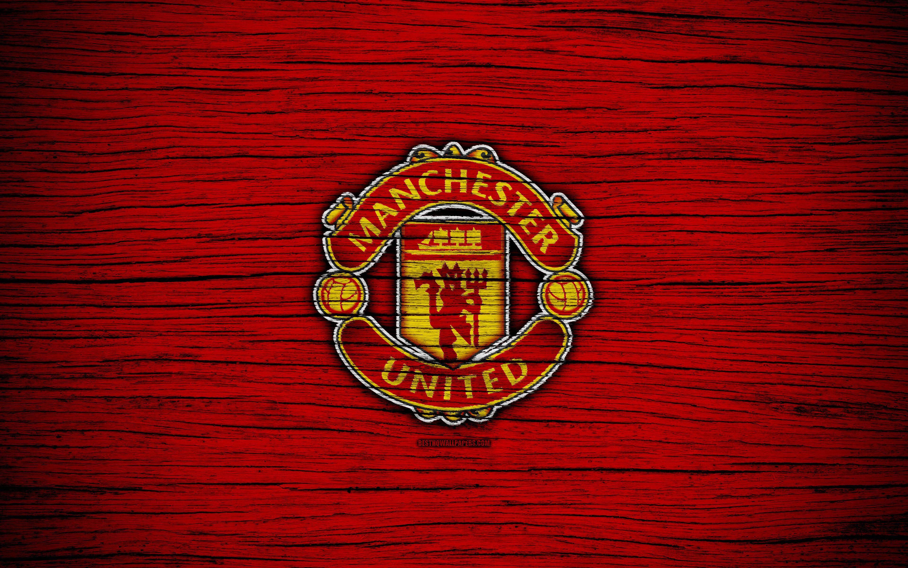 Manchester United Stamp Wood — 3840x2400 wallpaper