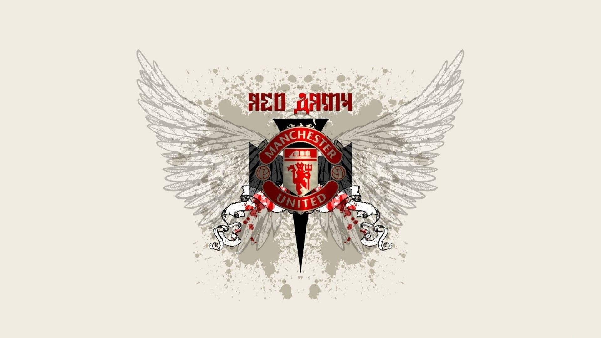 Manchester United With Wings Logo — 1920x1080 wallpaper