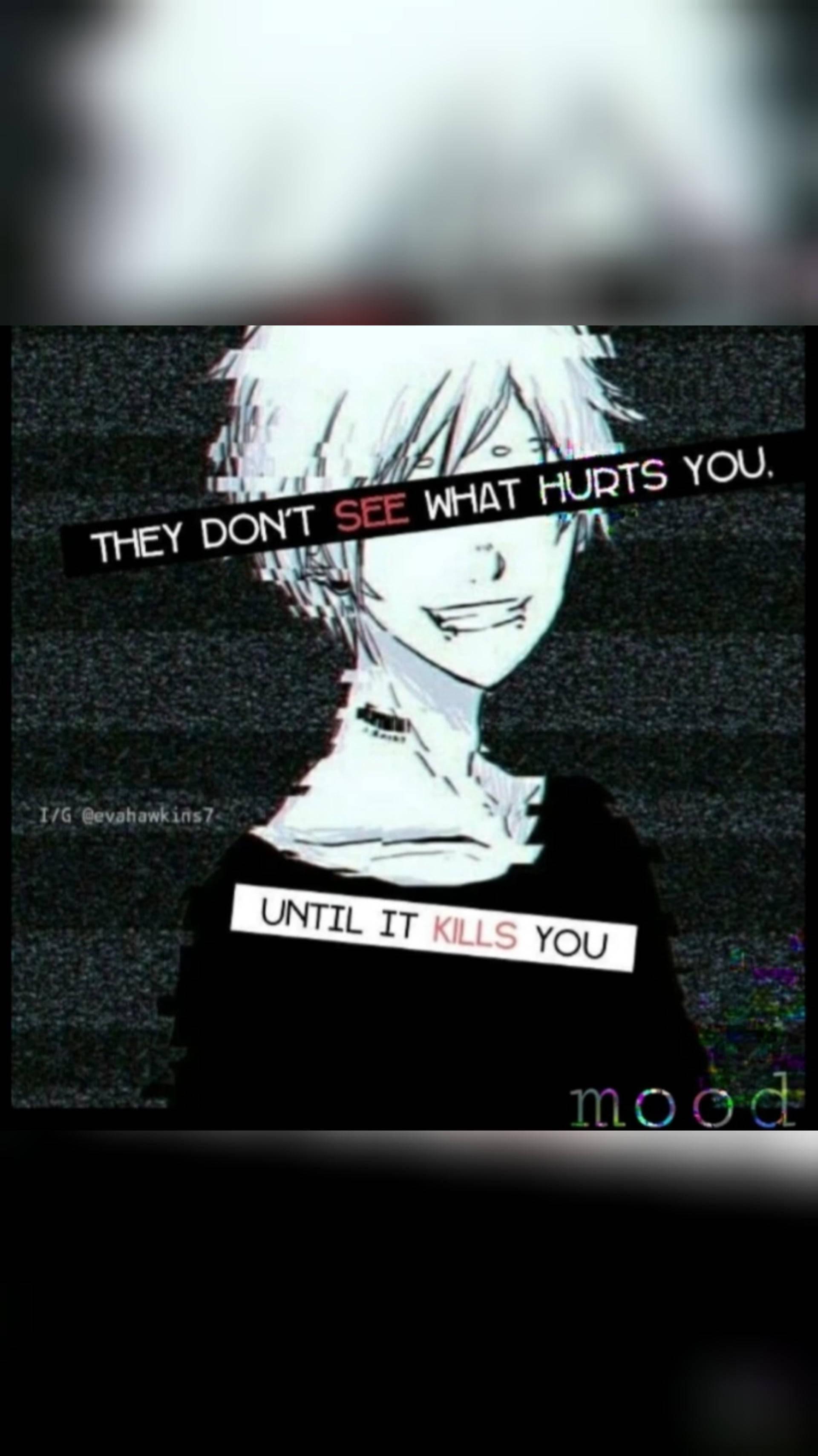 Manga Sad Boy Cartoon Quote — 1920x3418 wallpaper