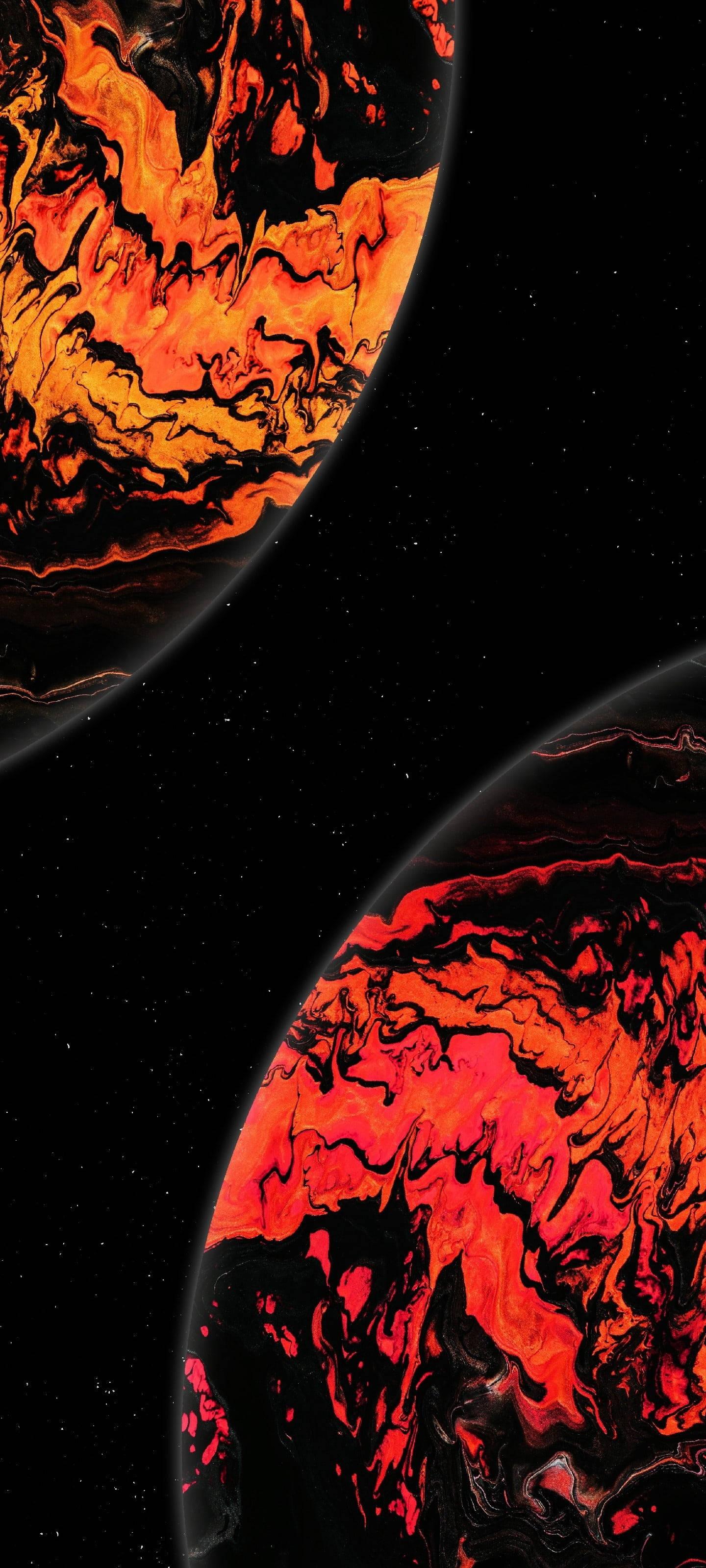 Marble Colored Planets On Samsung Full HD — 1440x3200 wallpaper