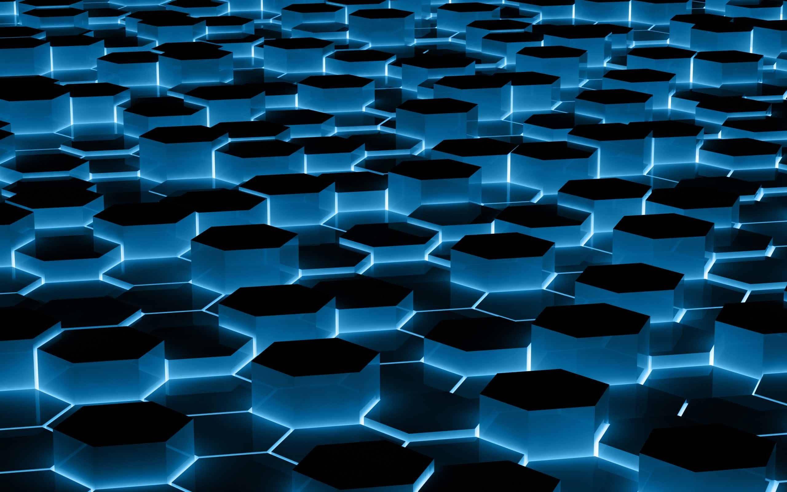 Marvel at the beauty of this geometric 3D hexagonal tablet — 2560x1600 wallpaper