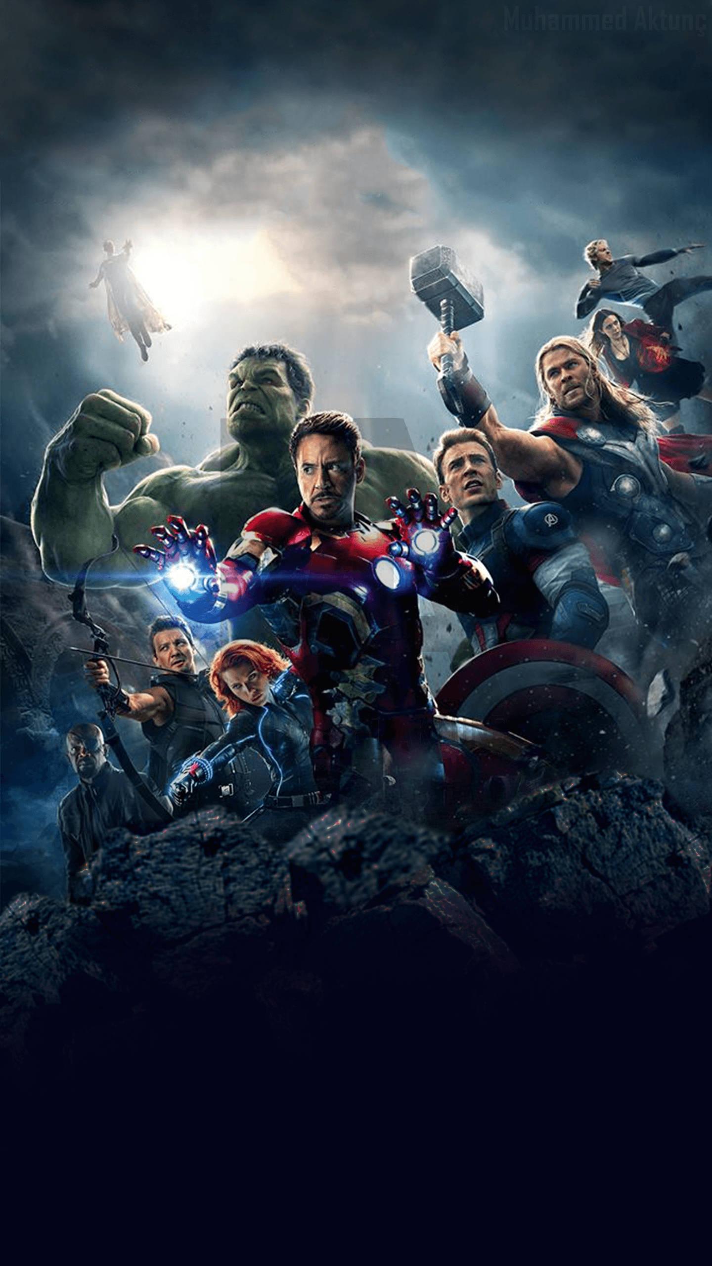 Marvel cinematic universe heroes together — 1440x2560 wallpaper
