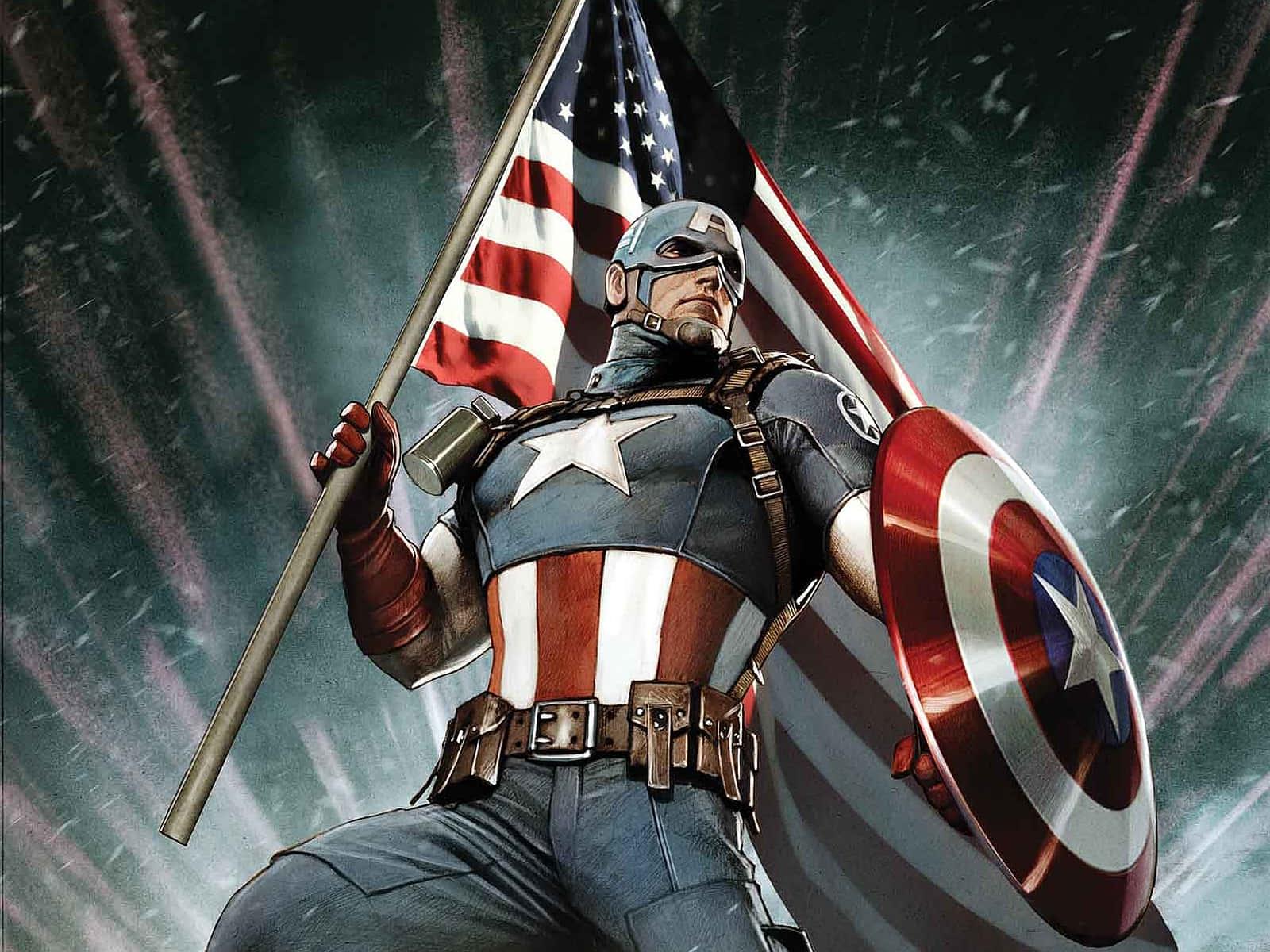 Marvel Comic Character Captain America Background — 1600x1200 wallpaper