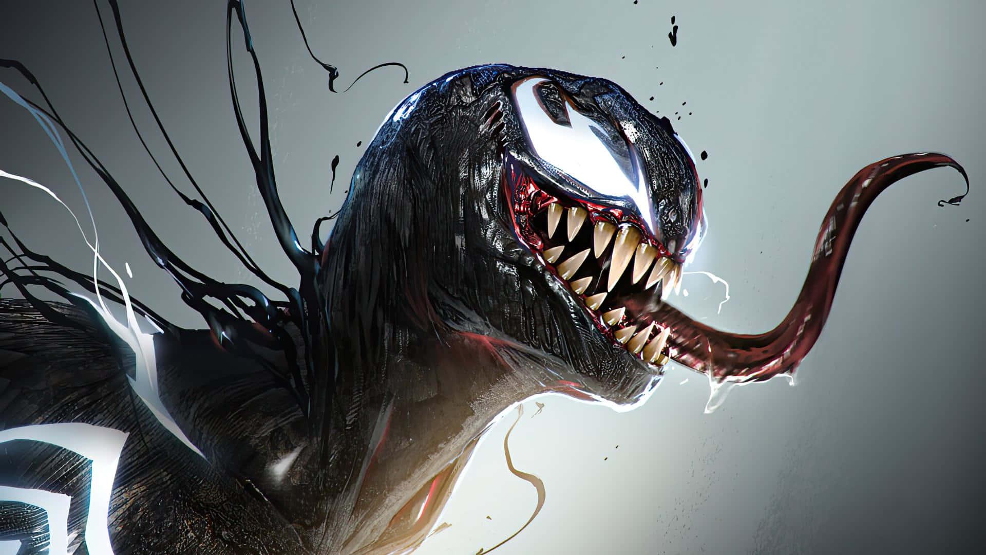 Marvel's iconic character, Venom, with a menacing stare. — 1920x1080 wallpaper