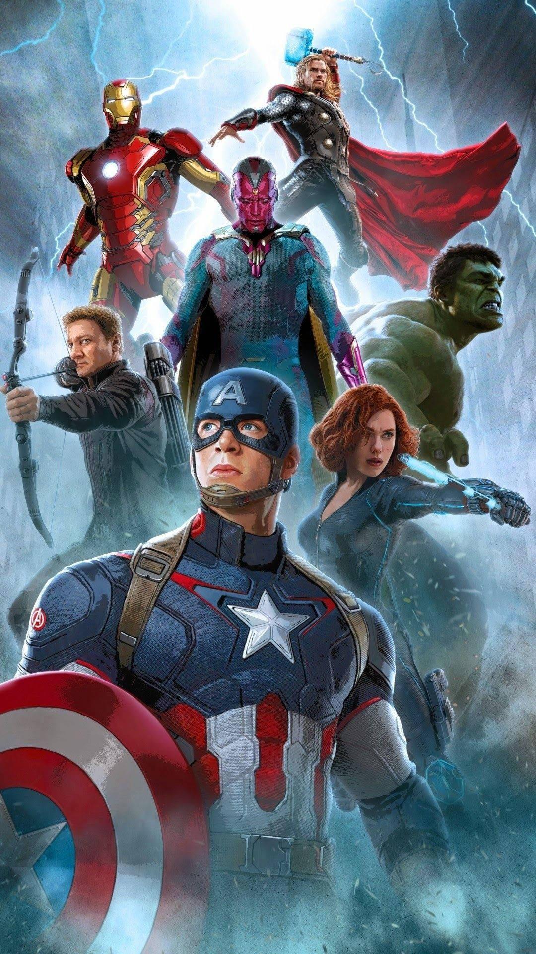 Marvel's legendary super team, the Avengers, assemble! — 1080x1920 wallpaper