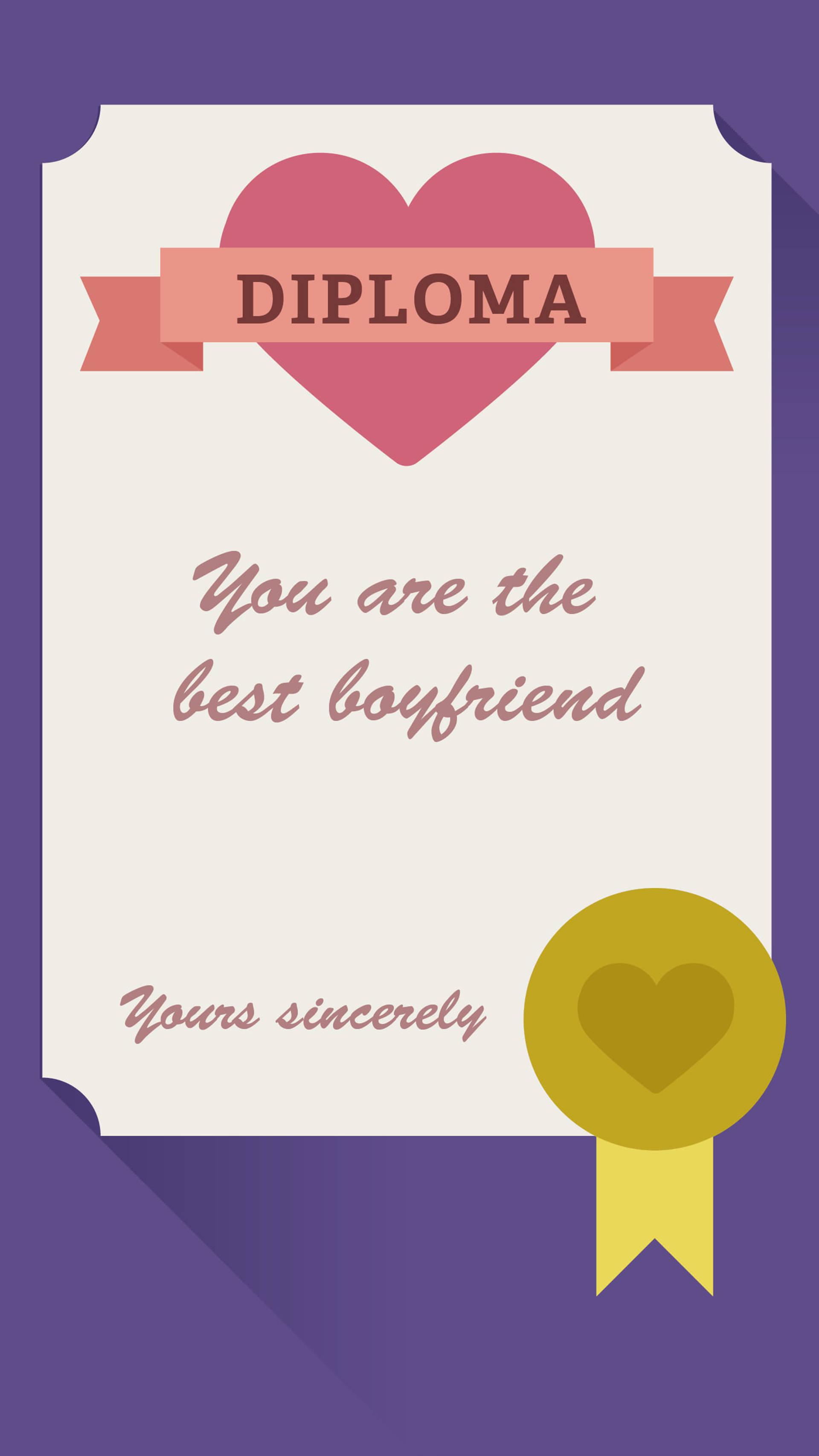 Matching Best Boyfriend Diploma — 1920x3412 wallpaper