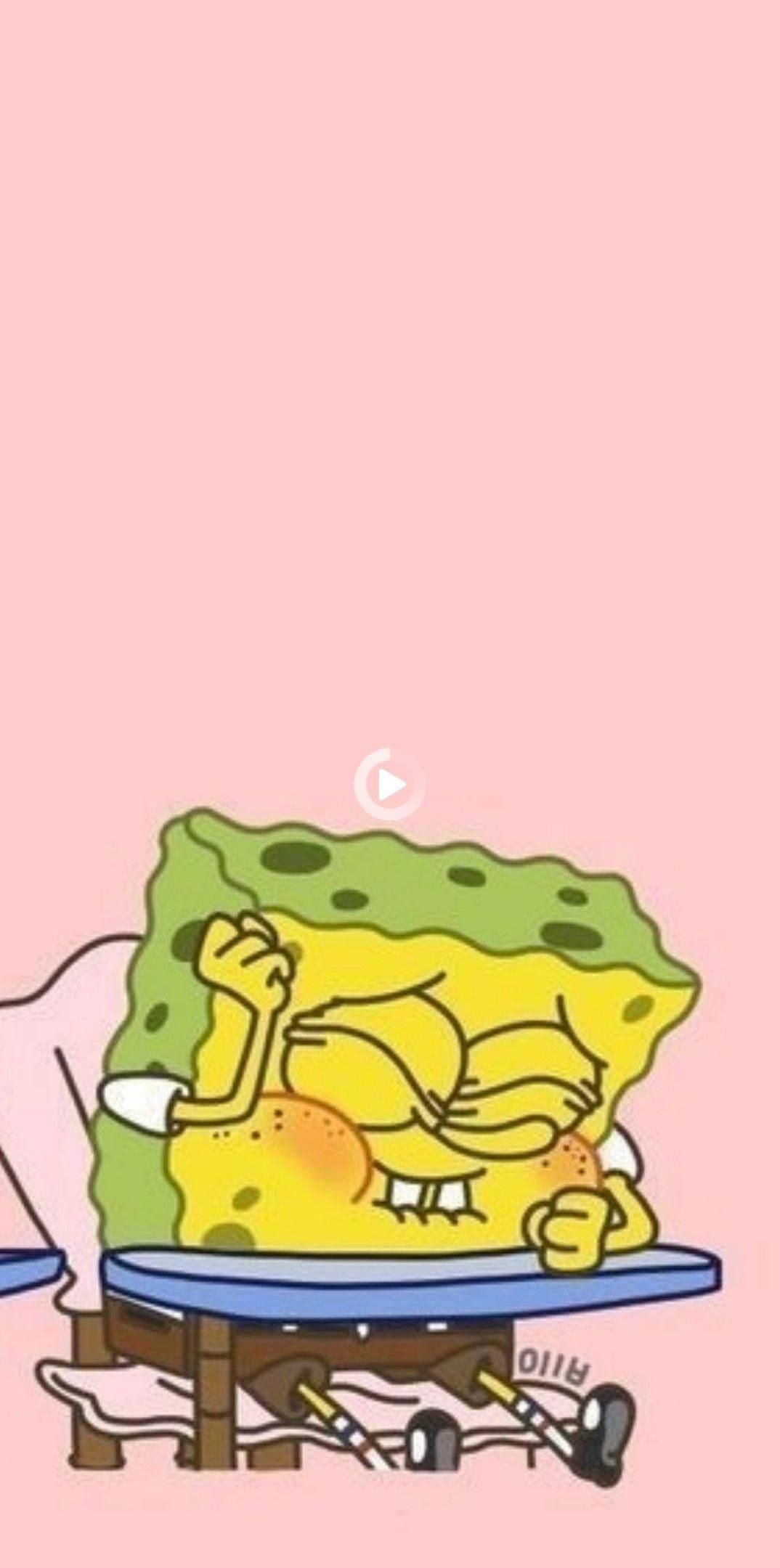 Matching BFF Laughing SpongeBob And Patrick — 1074x2160 wallpaper
