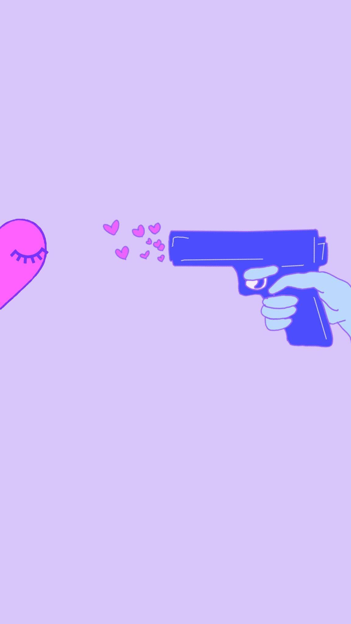 Matching BFF Right Heart Gun — 1152x2048 wallpaper