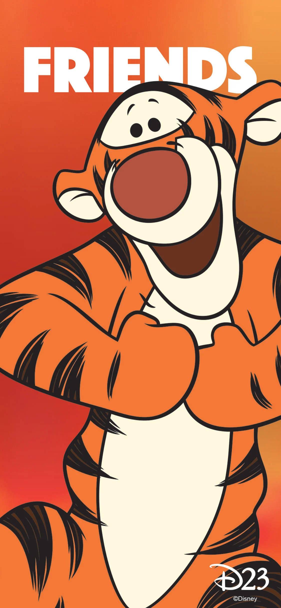 Matching BFF Tigger And Pooh — 1125x2436 wallpaper