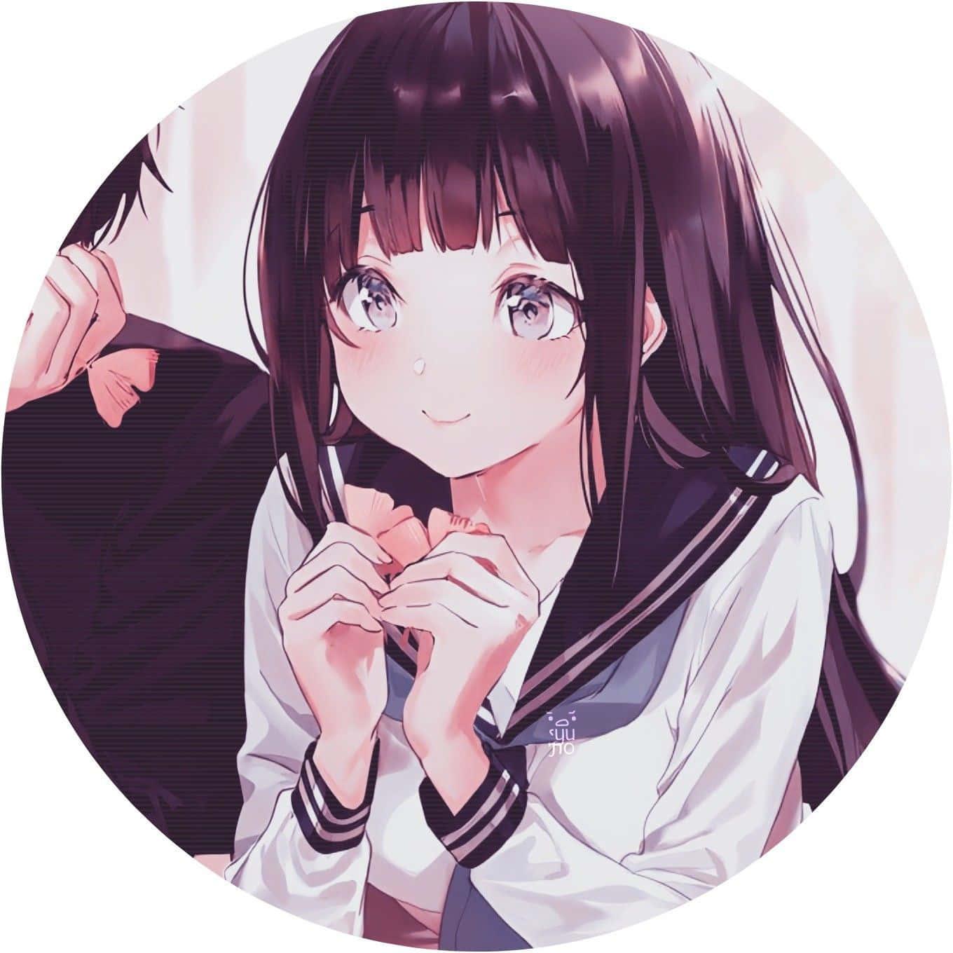 Matching Couple Pfp Cute Anime Girl — 1360x1360 wallpaper