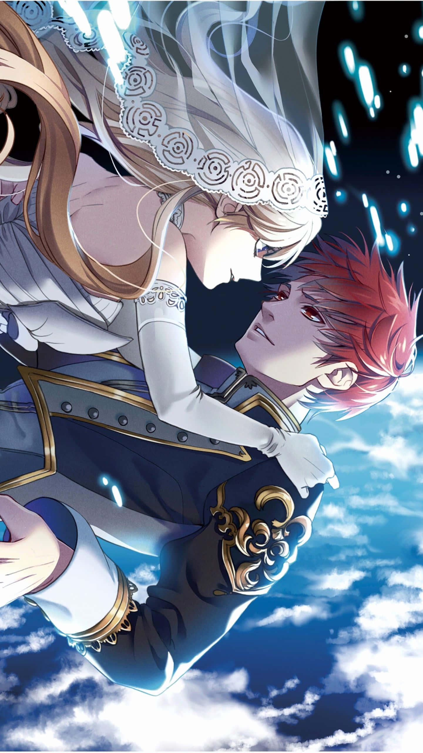 Matching Couple Pfp Wedding With Clouds — 1440x2560 wallpaper