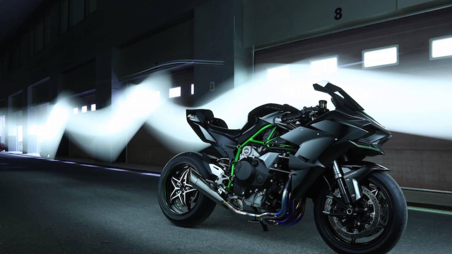 Matte Black Kawasaki H2r — 1920x1080 wallpaper