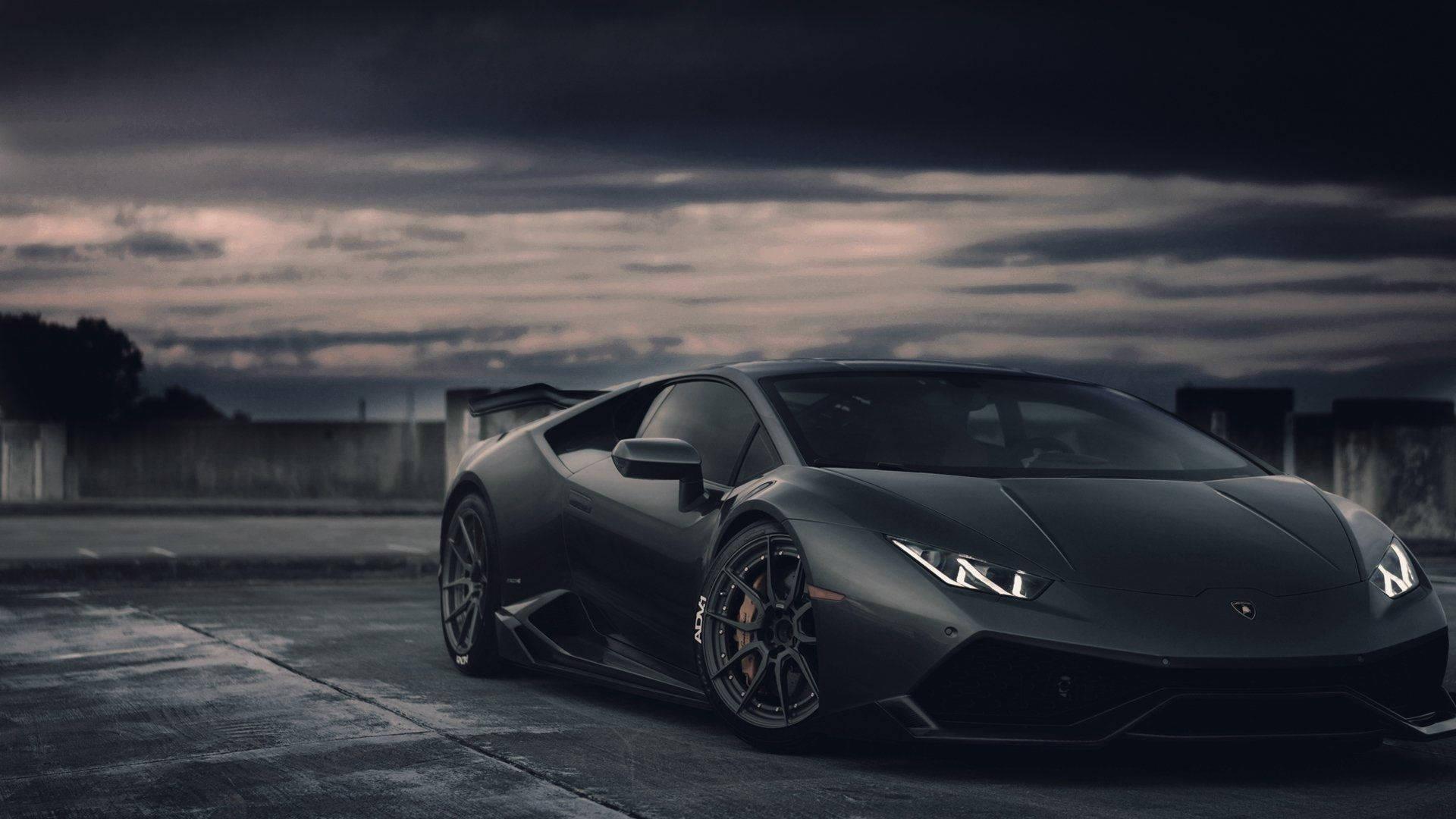 Matte Black Lamborghini Aventador — 1920x1080 wallpaper
