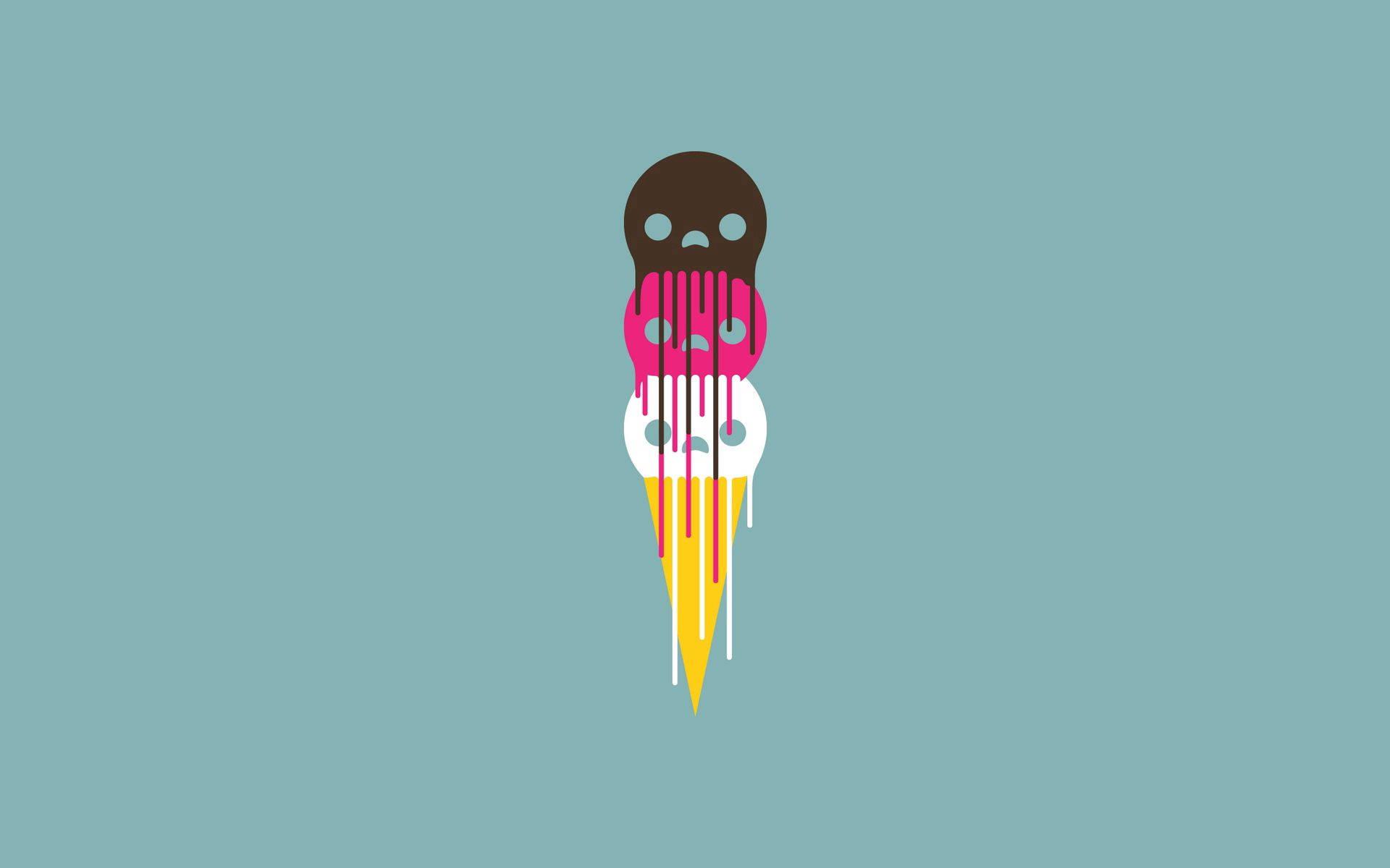 Melting Ice Cream Minimalist — 1920x1200 wallpaper