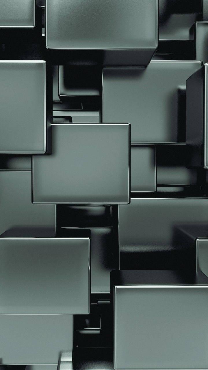 Men Phone 3D Metallic Blocks — 720x1280 wallpaper