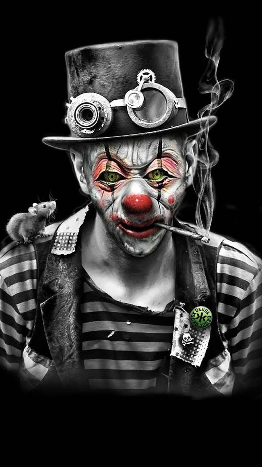 Men Phone Clown Smoking — 850x1511 wallpaper