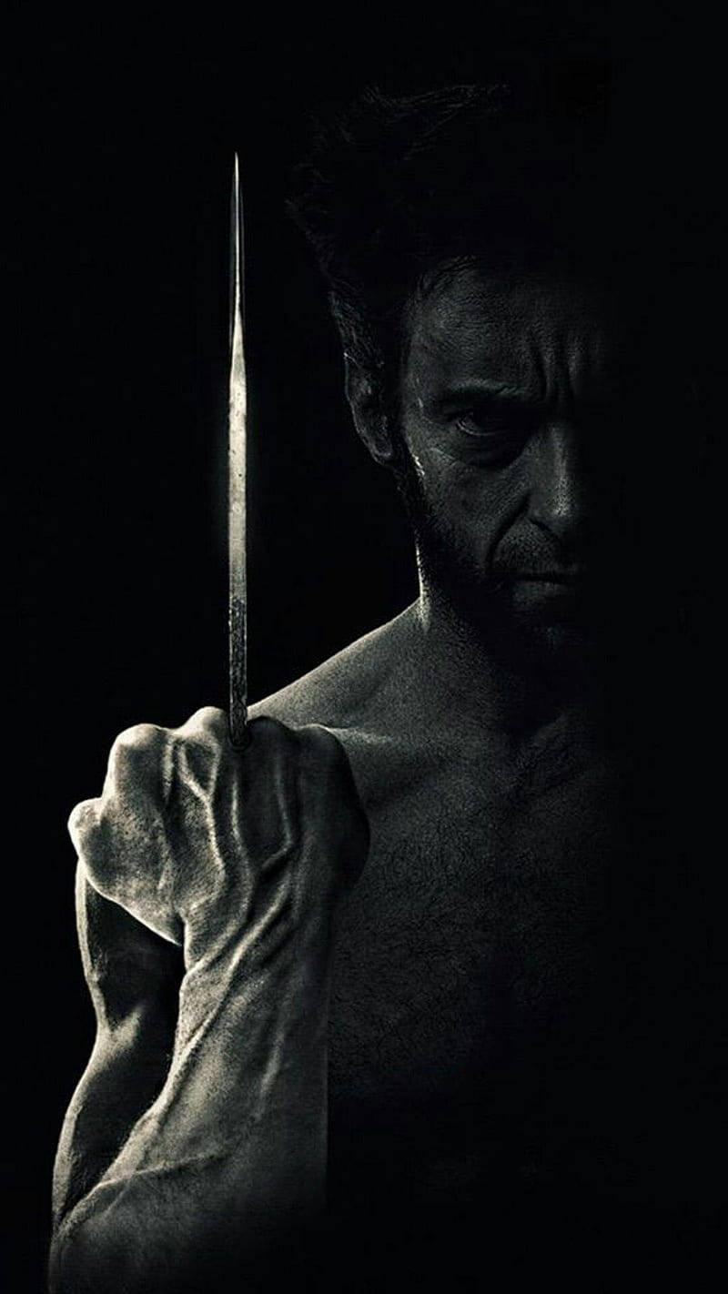 Men Phone Wolverine Middle Finger — 800x1422 wallpaper