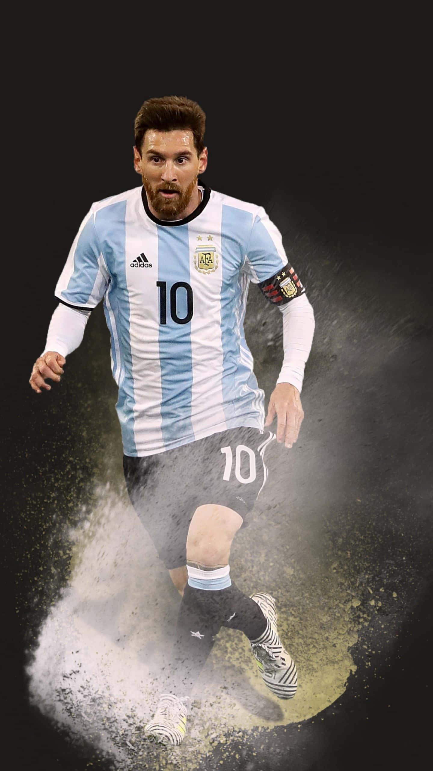 Messi Chills Out On the Field — 1440x2560 wallpaper